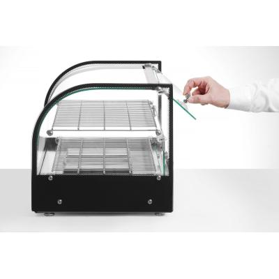 Vitrína ohřívací nastavitelná, HENDI, dvě patra, Černá, 230V/800W, 554x376x(H)376mm | 273999